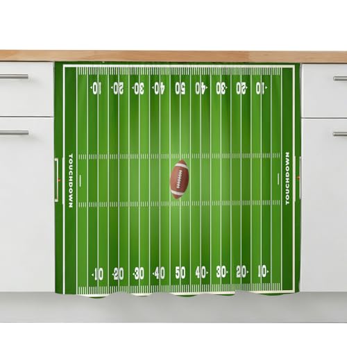 Gluypora Rugby Sport Oven Skirt Curtain for Kitchen Decor 28"x35",