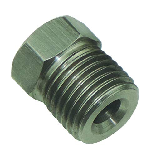 1/2-20 Inverted Flare Stainless Steel Tube Nut Fitting for 3/16 Brake Line (D-2-10)
