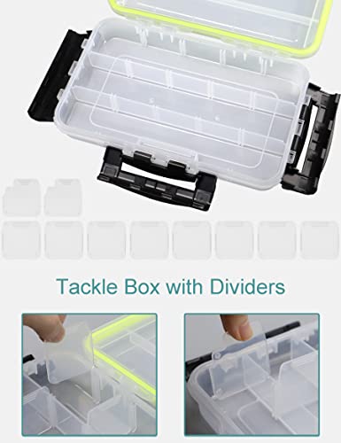 Avlcoaky Tackle Box Waterproof 3600 Tackle Tray Box For Kayaking Water Proof Container Case Watertight Tackle Boxes For Fishing Lures Storage #TOP3