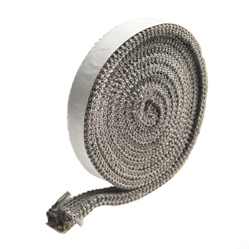Besttoolifes Junta de fibra de vidrio para estufa de pellets de 15/20/25 mm x 6 mm x 2 m para quemador de leña, horno, chimenea y puerta de caldera (6 mm x 20 mm x 2 m)