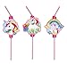 Produktbild amscan 9902105 8 Trinkhalme Einhorn, Rosa