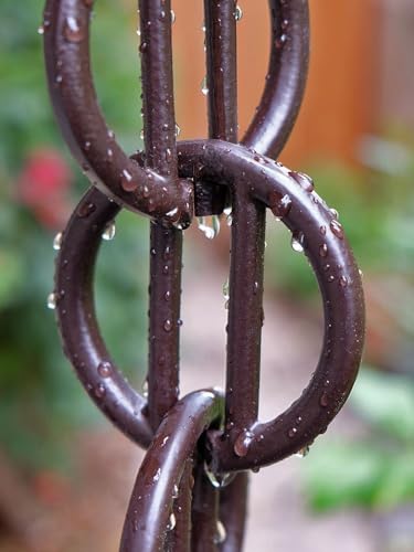 Nutshell Stores Cast Zen Loops Rain Chain - Bronze - 16 Feet