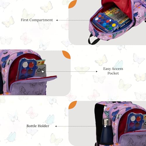 Image of F Gear Colour Buddy 12L Kids Backpack, Kids Can Colour On The Bag, 1 Compartment & 2 Pockets; Lightweight, Durable & Fun Backpack for School & Travel | Comfortable & Stylish Bag