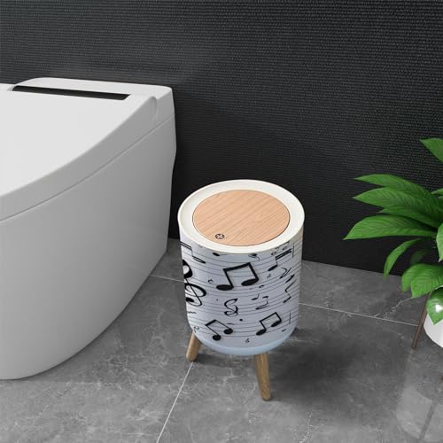 Caneca de basura con tapa redonda 1.8 gal miniatura 5