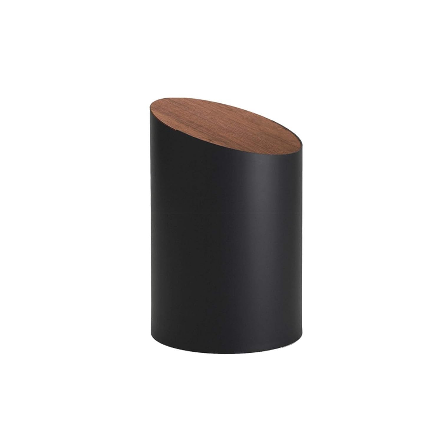 Poubelle domestique cylindrique au design épuré et durable