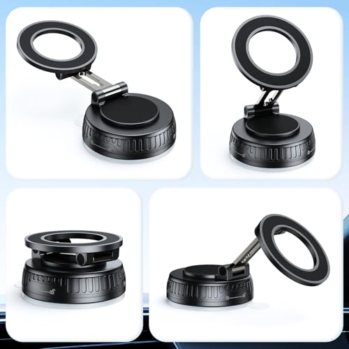 Ktryman Magnetic Car Mount – 360° Rotating Suction Cup for MagSafe iPhones — view 7