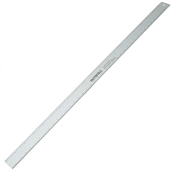 Faithfull Aluminium Ruler 1 Meter (39") - Marking and Measuring Ruler with Metric and Imperial Graduation, Conversion Chart a