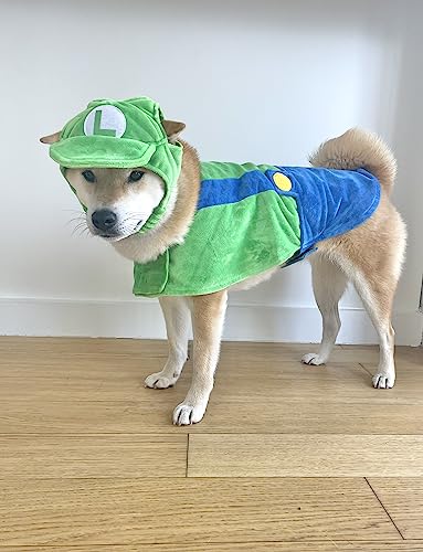 ComfyCamper Hat and Suspenders Dog Costume – X Large Medium Small Lab Star Space Cosplay Halloween Costumes, Small, Green ComfyCamper Hat and Suspenders Dog Costume – X Large Medium Small Lab Star Space Cosplay Halloween Costumes, Small, Green
