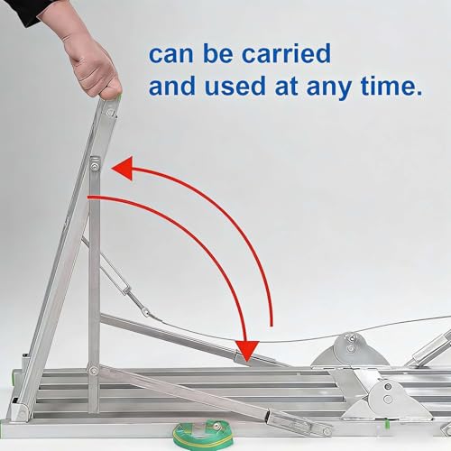 Plataforma Plegable portátil con trampilla, Capacidad de 400 kg, Altura Ajustable, Taburete Tipo Escalera de andamio, Taburete de Acero Resistente para Bricolaje, construcción, Mantenimiento