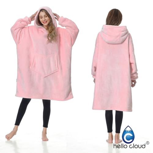 C hello cloud Reversible Sherpa Wearable Blanket Hoodie — view 7