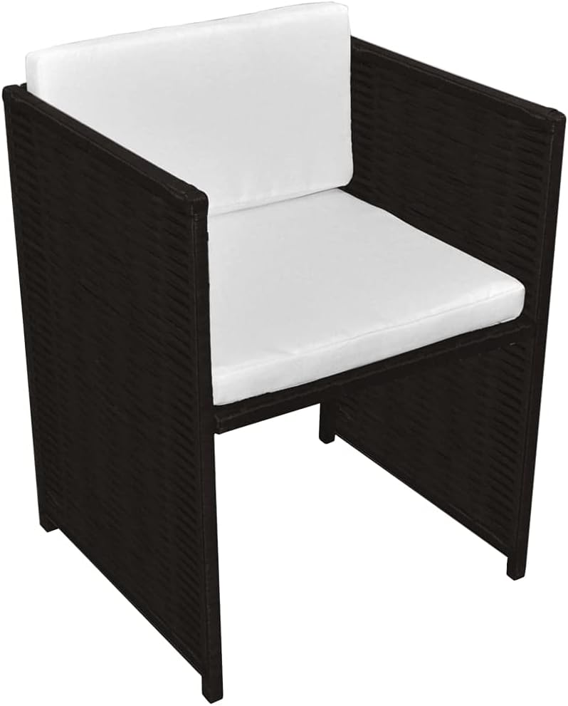 3 Piece Bistro Set with Cushions,Backyard Sofa Suit,Party Furniture,Afternoon Tea Suit,Outdoor Couch,Conversation Furniture,Perfect for Outdoor Garden, Lawn, and Backyard, Poly Rattan Brown