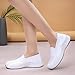 Imagen de Zapatillas Deporte Mujer Blancas Transpirables Casual Zapatos Deportivos Sin Cordones Comodas Pretty Moda Sneakers Slip on Entretiempo Ligeros Mocasines Malla Barefoot Clasico para Fitness Running