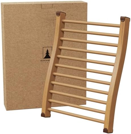 Northwood Sauna - Sauna Backrest - Handmade from Canadian Red Cedar Wood - Ergonomic S-Shape Back Support & Non-Slip Pads