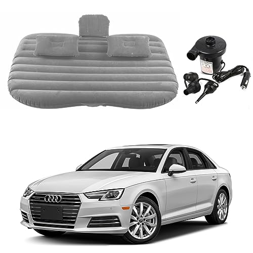 Image of Oshotto Multifunctional Car Travel Bed Mattress with Two Air Pillows, Car Air Pump Compatible with Audi A4 (2010-2016) (Grey)