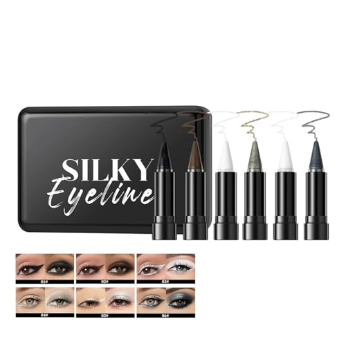 Set de 6 Lápices Delineadores de Ojos Resistentes al Agua miniatura 1