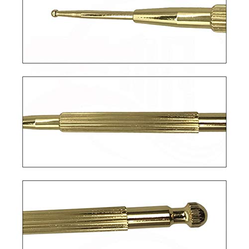 Wlkq 2Pcs Copper Ear Body Point Probes Spring Loaded Retractable Acupuncture Pens - Ear Acupuncture Point Probe With Built-In Body Stimulator Acupressure Pen #TOP2