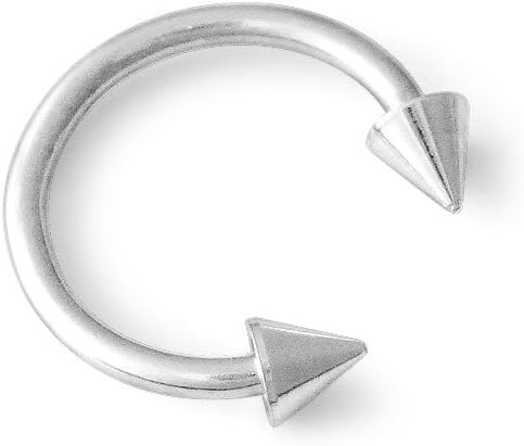 Scrap Metal 23 316L Surgical Steel Circular Barbell Horseshoe Spike Cone 18g 18 Gauge