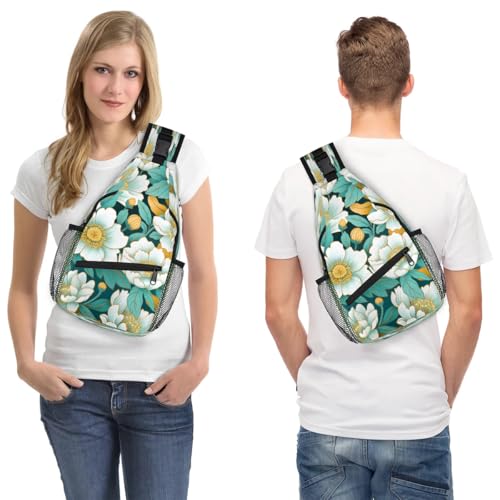 Bolso tipo Slings para mujer y hombre con diseño floral miniatura 7