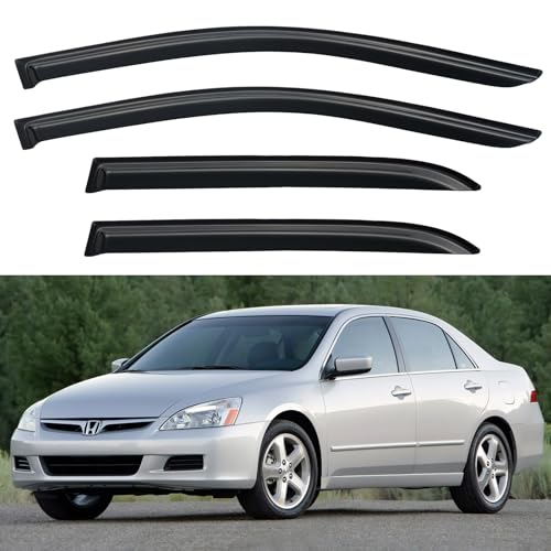 Window Visors Rain Guards Shield for 2003-2007 Honda Accord, Out-Channel Window Vent Wind Deflectors Visors Shades for Honda Accord 03 04 05 06 07
