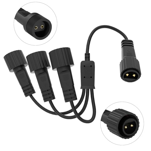 Splitter Connectors for Christmas Lights,Etopgo IP65 Waterproof Two Pin Connectors for Christmas Lights,Icicle,Curtain,Net,G40 Globe Lights