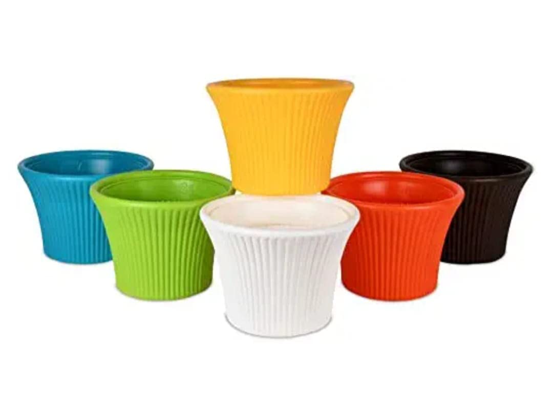 OXMIC Small Plastic Decoration Mat Flower Pot for Indoor Plant Container Set (Pack of 6, Plastic) Flower pots (B0BP78Y5SB) Amazon Price History, Amazon Price Tracker