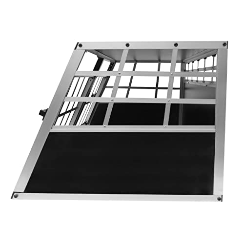 Auto Hundetransportbox kleine Doppelbox Hundebox Transportbox Gitterbox Fahrzeugbox Kofferraumbox Katzen Hunde Aluminium Trapez