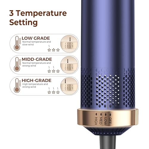 Image of 5 in 1 Blow Dryer Brush Set, Detachable Hot Air Styler & Hair Dryer Brush for Women, Blowout Brush with Auto Wrap Curling Iron, Smoothing Brush & Round Brush Volumizer for All Hair Types