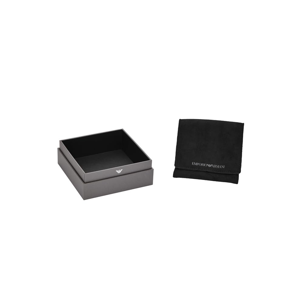 Emporio Armani Hombre Pulsera de acero inoxidable en tono plateado, EGS3323040