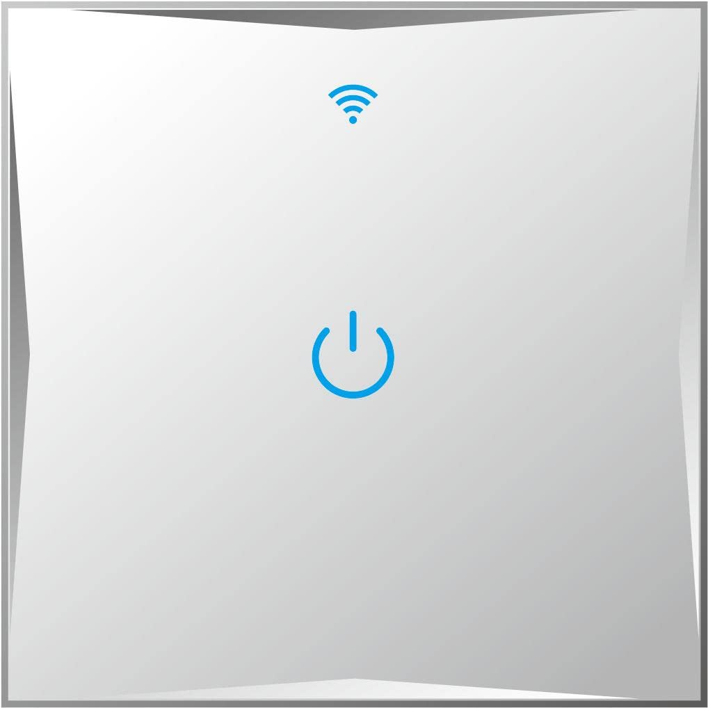 Smart Lichtschalter 1 Fach Weiß WLAN APP Touch Google Home Amazon Alexa HL01-11 (2)