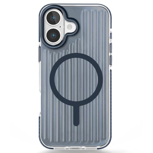 Image of GRIPP Armor Case Compatible with Mag-Safe for iPhone 17 | Military Grade 12ft Drop-Tested with D30 Technology, Corrugated Design, Raised Edges, 360 Protection, Matte Frosted Back Cover - Blue