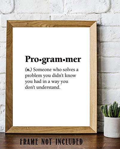 Lone Star Art Programmer - Someone Who Solves A Problem - Dictionary Quote - Funny Office And Library And Home Decor, Programmers It Professionals And Geek Antique Gifts, 11X14 Unframed Typography Art Print Poster thumb #5