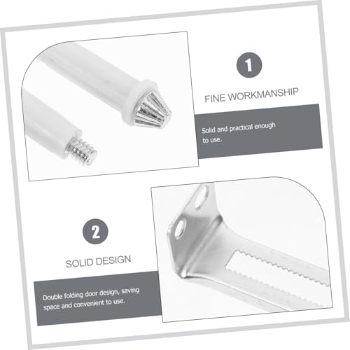 Homoyoyo 2 pares de herrajes plegables para puertas. Kit de reemplazo fácil de instalar para puertas plegables de clóset miniatura 5