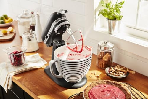 Tazón de cerámica blanco KitchenAid 5 cuartos miniatura 2