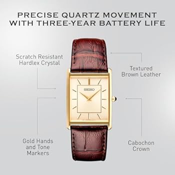 SEIKO Essentials Erkek Saati - Paslanmaz Çelik Dikdörtgen Kasa ve