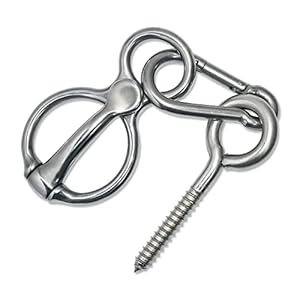 Dayimado Horse Tie Ring, Stainless Steel Tie Ring for Horses, Durable and Safe Horse Tack Supplies for Indoor and Outdoor Reducing Horse Injured When Pull Back