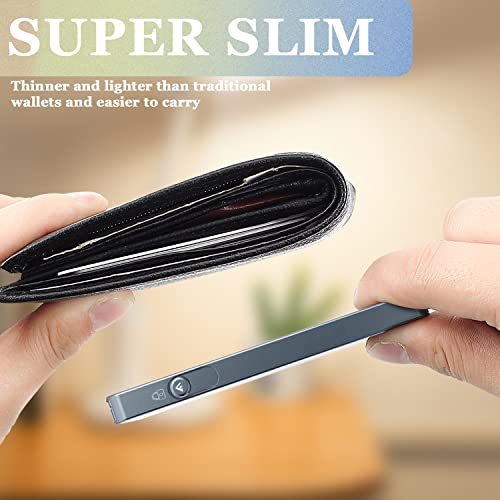 T-MFY Minimalist Credit Card Wallet with Magnetic Ring - Slim Aluminum Wallet - RFID Blocking& Lock Design - Small Magnetic Card Holder Wallet Compatible with All Type Phone for Men&Women4