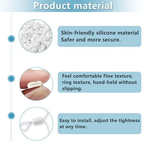 Oceantree Cord Locks For Mask, Elastic Adjuster Silicone Cord Stopper No Slip Earloop Toggles For Drawstring Buckle Clasp #TOP2