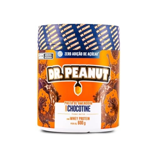 DR. Peanut Pasta de Amendoim Sabor Chocotine, Pote 600g