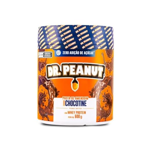 Pasta de Amendoim DR. Peanut Chocotine 600G - Com Whey Protein