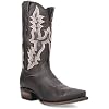 Dan Post Boots Mens Diesel Embroidered Pull On Snip Toe Casual Boots Mid Calf - Black