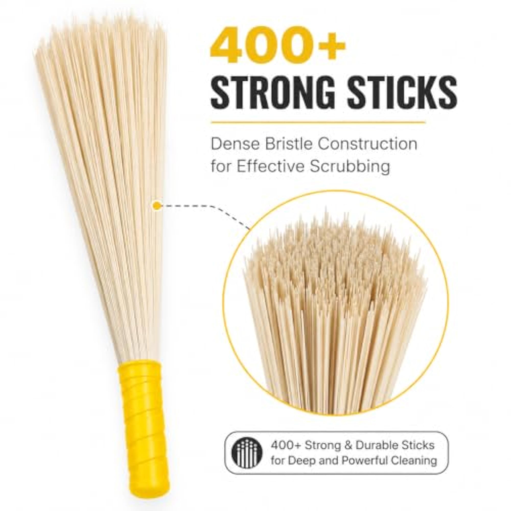 Strong Grip Plastic Stick for Bathroom Cleaning, Pack of 2