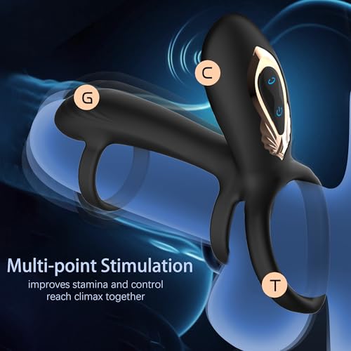 Image of Vibrating Cock Ring with 360 Twisting G-Spot Stimulator