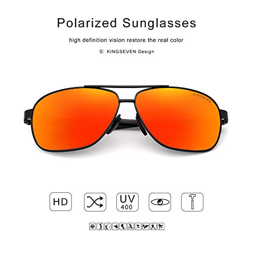 KINGSEVEN Brand Aluminum Magnesium Sunglasses Men's Polarized UV400 Driving Sunglasses Fishing3