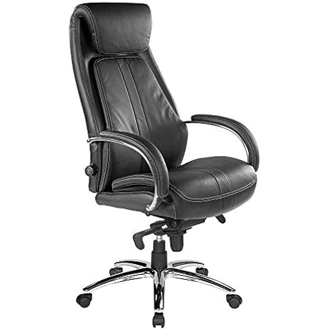 Kijng Chefsessel Throne - Schwarz Echtes Leder Cover