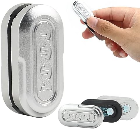 STONESTAR DNA Fidget Slider, Aluminum Alloy Push Card Magnetic EDC Fidget Toys Sensory Toys Anxiety Stress Relief Toy, for Adults with ADHD, ADD and Autism (Silver, Small)