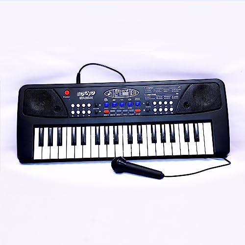 Image of Tap N Grab | 37 Keys Piano for Kids and Adults |?Keyboard for Beginners | Musical Instrumental Toy | Battery (Or) Direct DC Power Operated | Song Recorder with Microphone | Analog Arranger