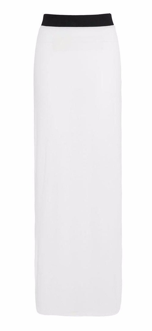 Elum Women's White ® Plain Long Gypsy Jersey Maxi Dress Skirt
