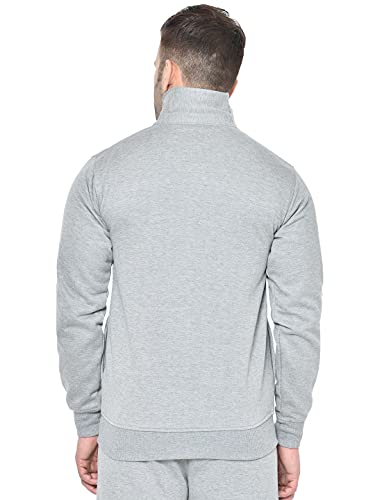 Image of CHKOKKO Fleece Men Winter Sports Running Zipper Collared Neck Stylish Jacket