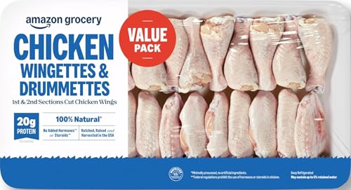 Amazon Grocery, Chicken Wingettes & Drummettes Value Pack, 100% Natural, Weight Varies
