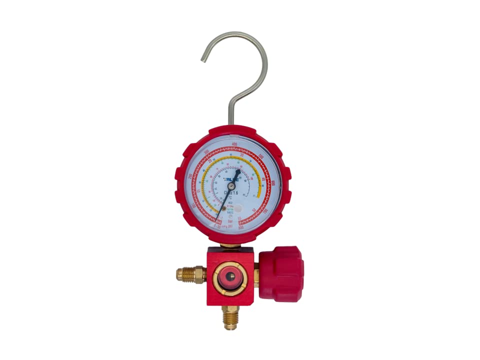 M&M HARIS Value Accurate Single Gauge Series - VMG-1-S-H Accurate : Collision Series, Single high-pressure gauge designed for refrigeration systems and air conditioning.R404A / R407C / R134a / R22